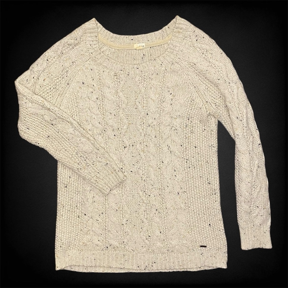 Garage Cream Cable Knit Sweater